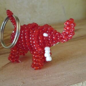 Beautiful red bead toy of Elephant