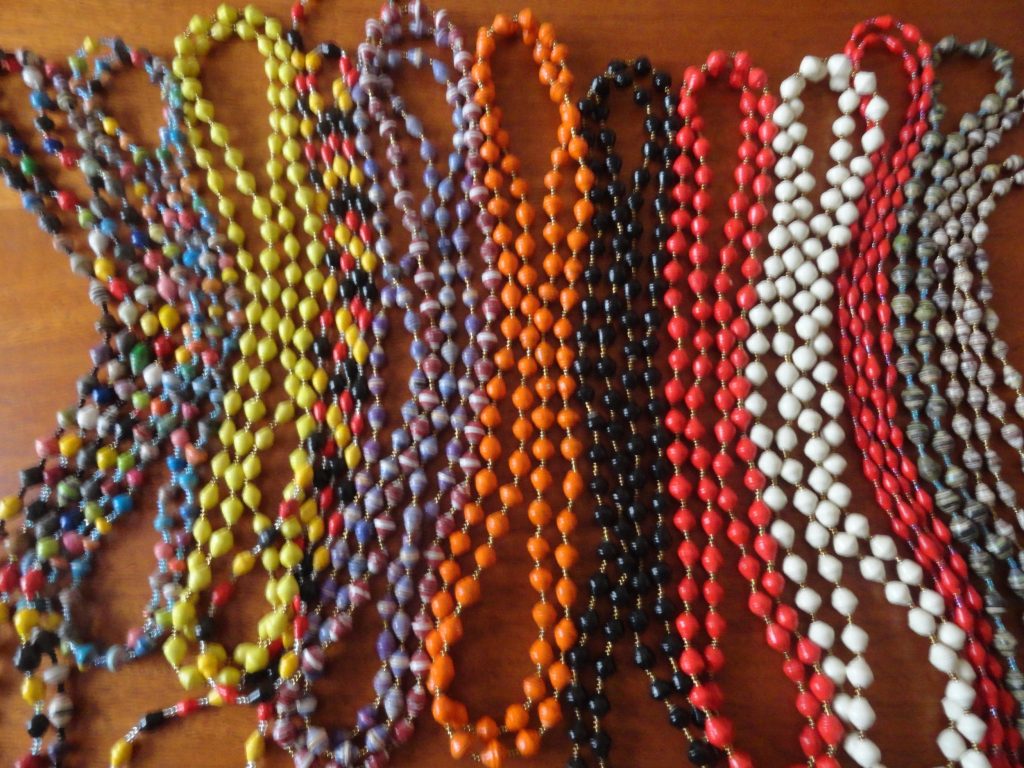 Beautiful various colored bead necklaces